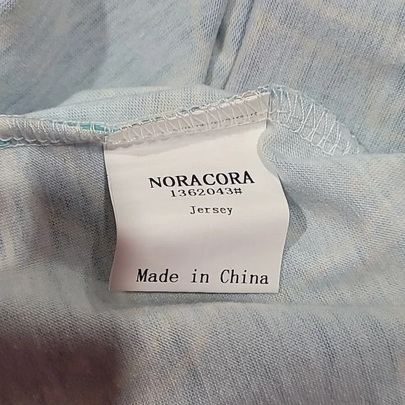 Beachy Tropical Summer Floral Blue Maxi Dress Size L - Picture 8 of 8